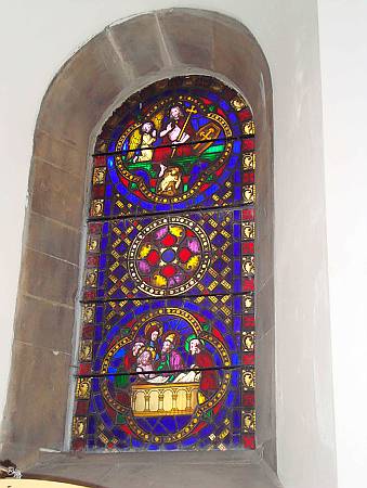 Cambridge St. Sepulchre - Stained Glass Detail